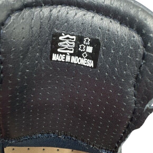 Ecco Navy Leather Lace-Up wide Shoes Womens Size 35/5 Danish Design Comfortable - Picture 11 of 13